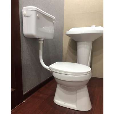 Angola toilet bowl twyford ceramic WC toilet seats with plastic cistern